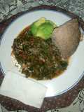 Kienyeji mboga mix,brown ugali