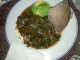 Kienyeji mboga mix,brown ugali