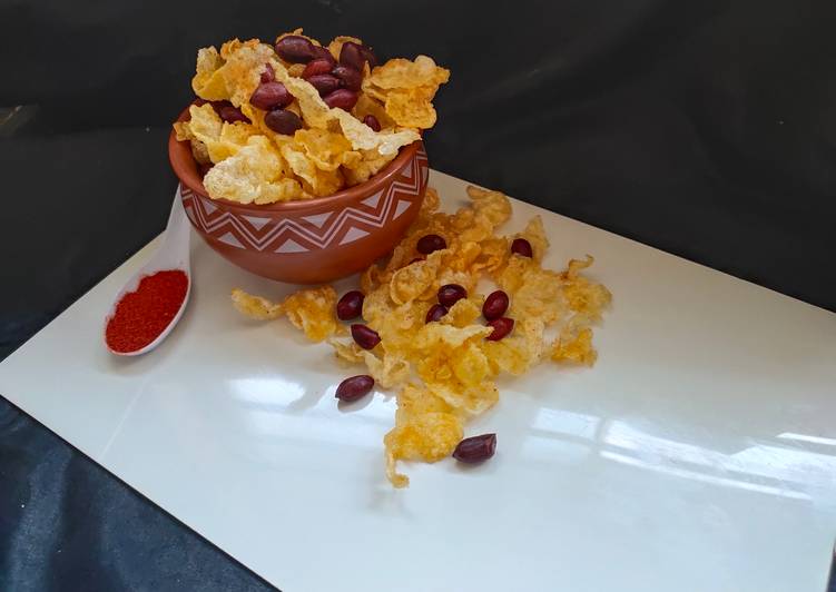 Cornflakes peanut chivda