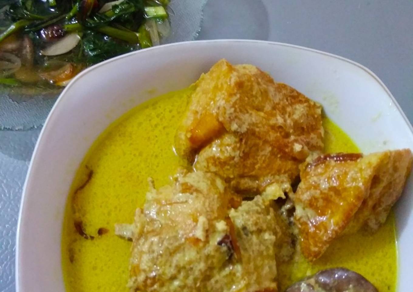 Ayam aubour + tumis kangkung