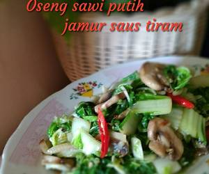 Mudahnya Memasak Oseng sawi putih Jamur saus tiram Gurih Mantul