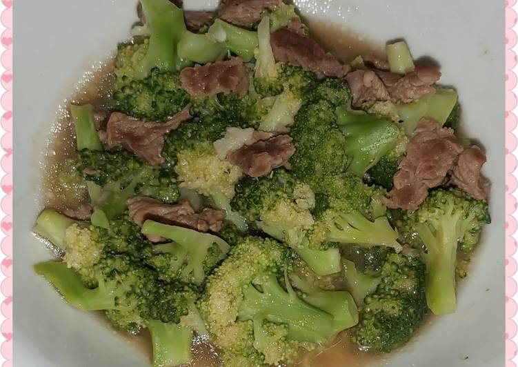 Langkah memasak Tumis Brokoli Sapi gurih