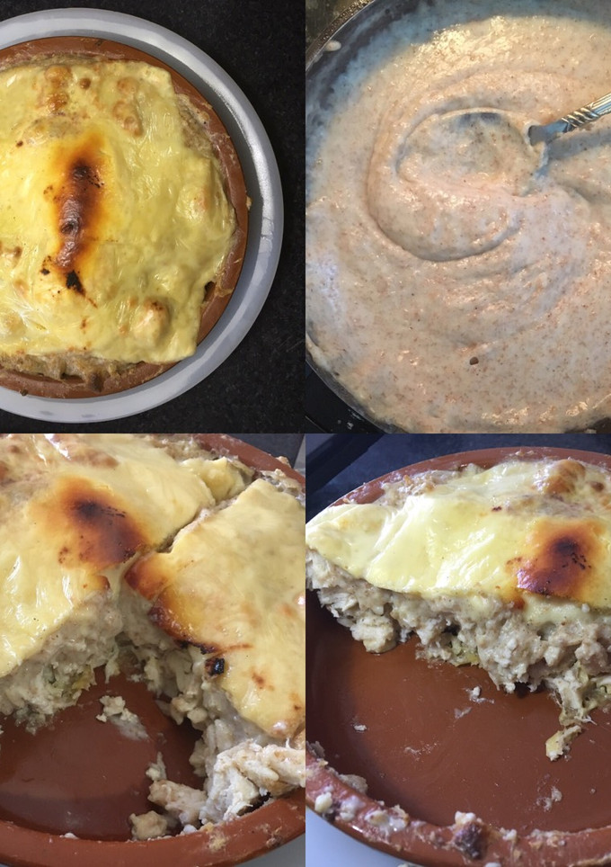 Una foto de Pollo a la Bechamel integral gratinado