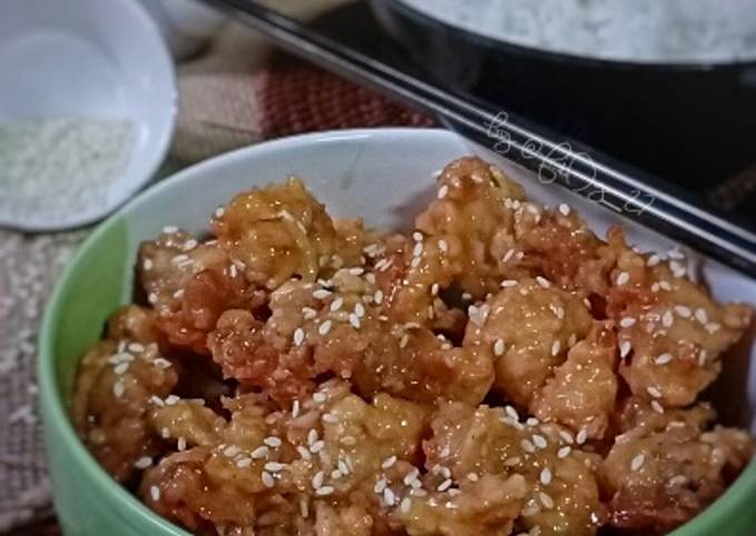 Bagaimana Membuat Ayam Goreng🍗Wijen Saus Madu Anti Gagal