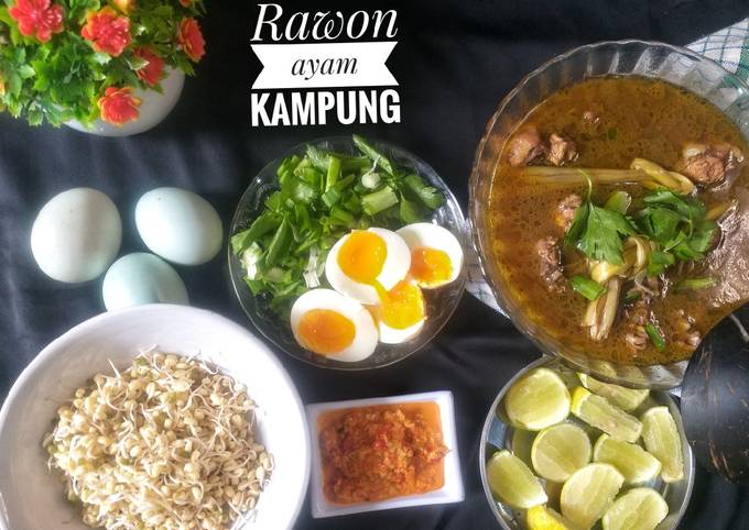 Rawon ayam kampung