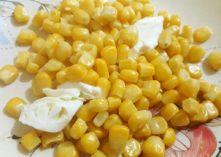 Boiled corn with Unsalted Butter😍