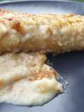 Crespelle di farro,taleggio e funghi porcini senza uova