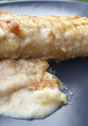 Foto di Crespelle di farro,taleggio e funghi porcini senza uova