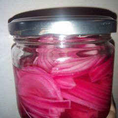 A picture of Pickled Red Onion (2 Ingredients).