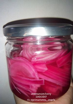 A picture of Pickled Red Onion (2 Ingredients).