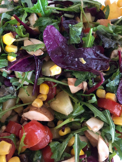 A picture of Mixed Green Salad with Pineapple.