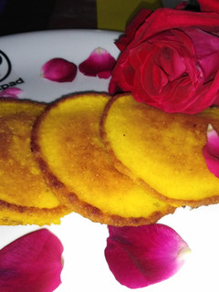 A picture of Coconut malpura (desi pancakes).