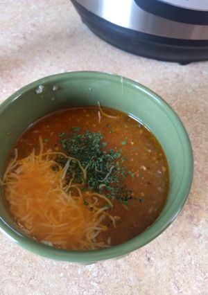 A picture of Lime chicken soup instant pot ip.