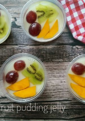 Foto resep Milk Fruit puding jell