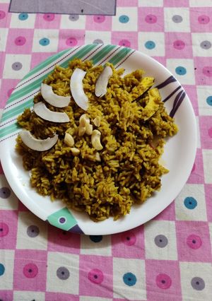 A picture of Palak pulao.