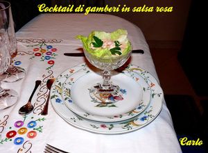 Foto di Cocktail di gamberi in salsa rosa