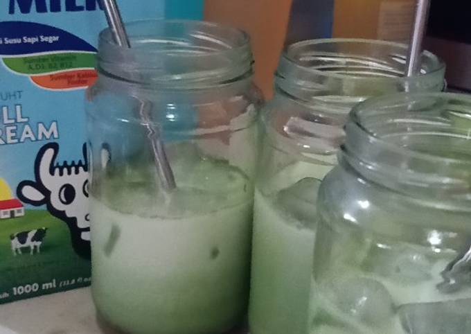 Standar Resep termudah membuat Green tea milk yang sesuai selera