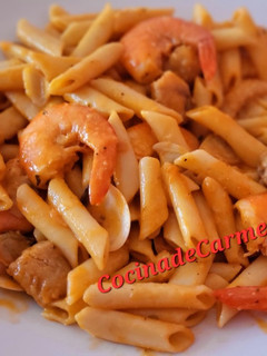 Una foto de Macarrones marineros