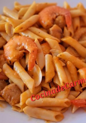 Una foto de Macarrones marineros