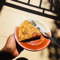 A picture of Plantain,potatoes and egg frittata.