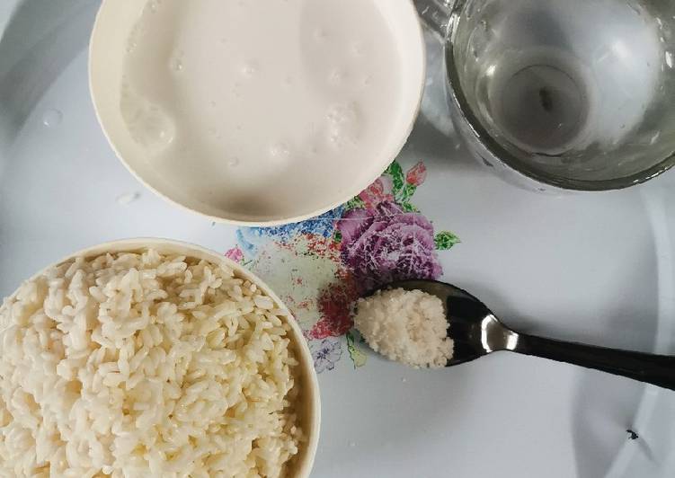 Cara Mudah Buat Bubur nasi lemak manis yang Cepat