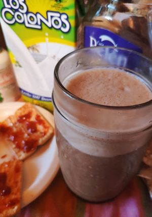Una foto de Batido light de café y banana. Súper económica