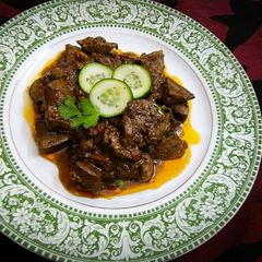 A picture of Bhoni masala Kaleeji.