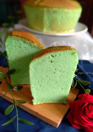 Foto resep CHIFFON CAKE PUTIH TELUR Pandan
