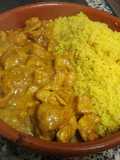 Pollo al curry Thai con cuscús