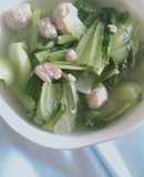 Cải thìa nấu mọc