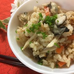 A picture of Japanese Oyster Rice.