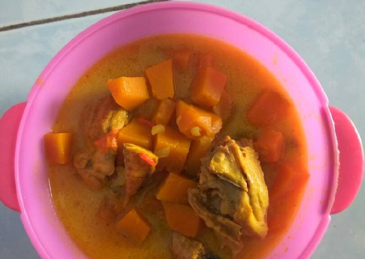 Resep Sayur Lodeh Labu Kuning (waluh) Ayam dan Tongkol, Bisa Manjain Lidah