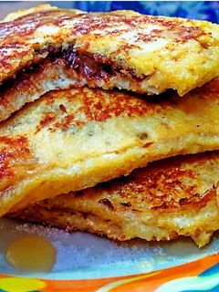 A picture of Nutella Cheese French Toast.