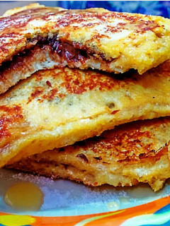 A picture of Nutella Cheese French Toast.