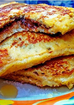 A picture of Nutella Cheese French Toast.