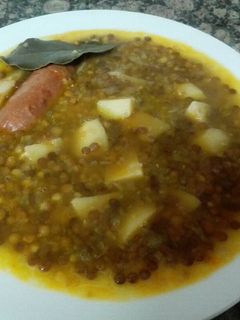 Una foto de Lentejas en olla exprés