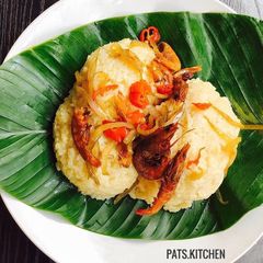 Coconut rice using native rice A picture of Coconut rice using native rice.