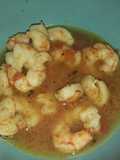 Langostinos a la sidra y tomate