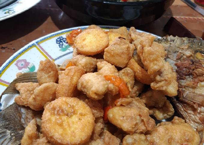 Cara Memasak Gurame goreng tepung saos telur asin Ekonomis Untuk Jualan