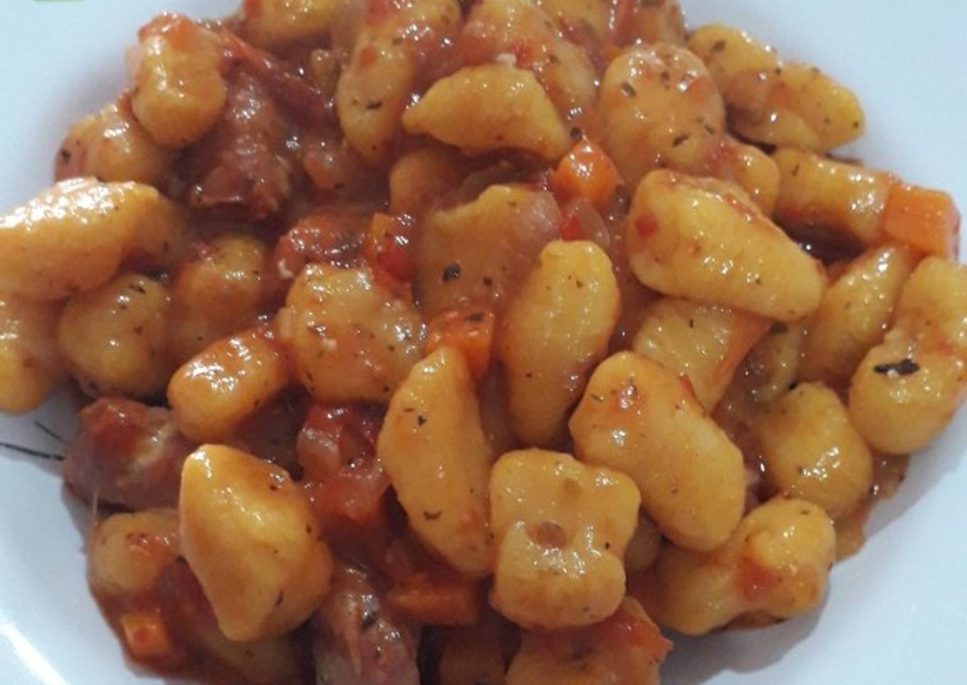 Ñoquis de calabaza con salsa light