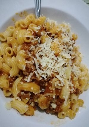 Foto resep Macaroni Bolognese with Cheese