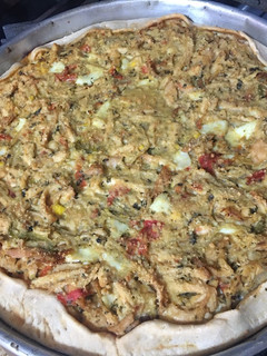 Una foto de Tarta de pollo con masa casera