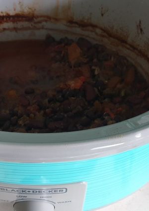 A picture of Slow cooker black bean chili.