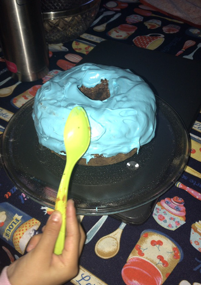 Una foto de Torta de chocolate y avena