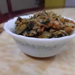 A picture of Roasted Brinjal veg(Vangyacha Bharit).