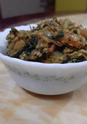 A picture of Roasted Brinjal veg(Vangyacha Bharit).