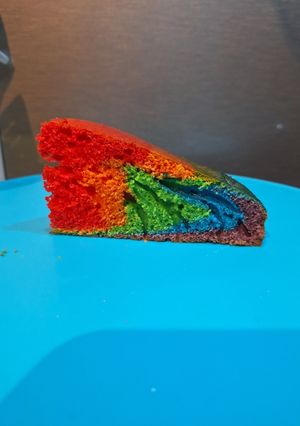 Une photo de Gateau arc en ciel