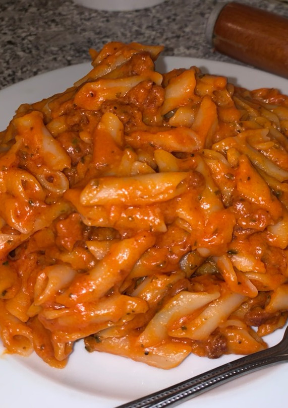 Una foto de Macarrones con chorizo