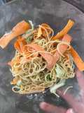 Tagliatelle de légume avec spaghettis