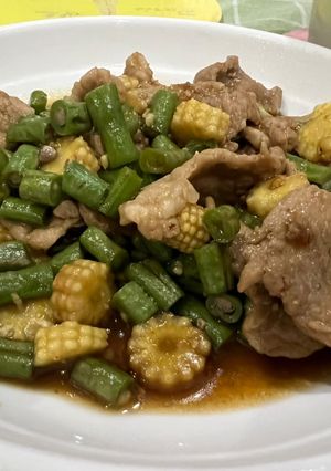 รูปของ ผัดถั่วฝักยาวหมู
